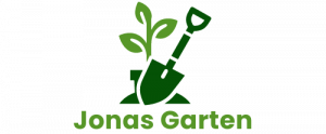 Gruenes Logo mit Gartenschaufel und einem Blumentopf